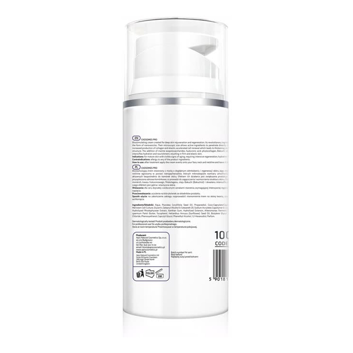 Apis Exosomes Pro biostymulujący Krem z roślinnymi egzosomami 100ml