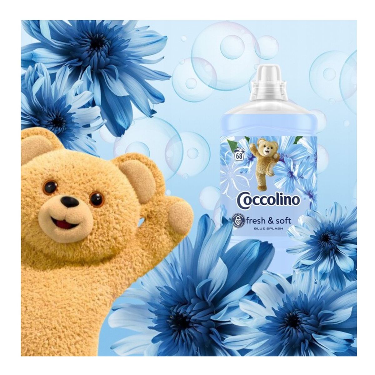 Coccolino Fresh & Soft Płyn do Płukania Tkanin Blue Splash 68 Prań 1700ml
