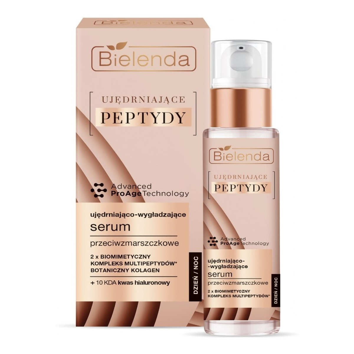 Bielenda Ujędrniające Peptydy Ujędrniająco-wygładzające serum przeciwzmarszczkowe na dzień i noc 30ml