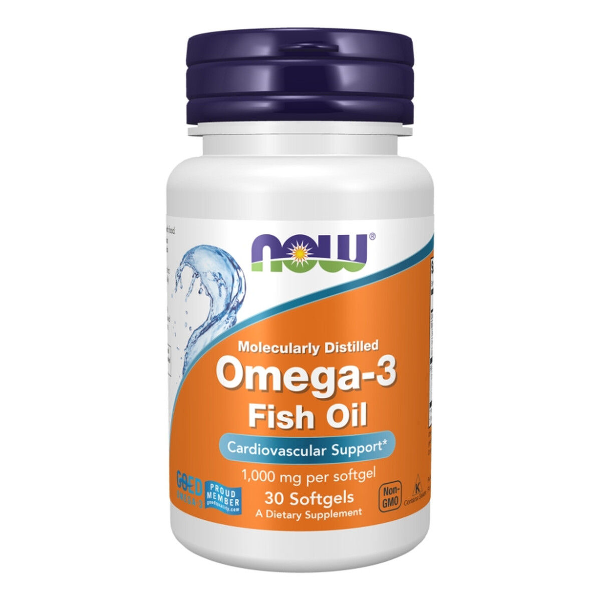 Now Omega 3 Molekularnie Destylowany Olej Rybny suplement diety 1000mg