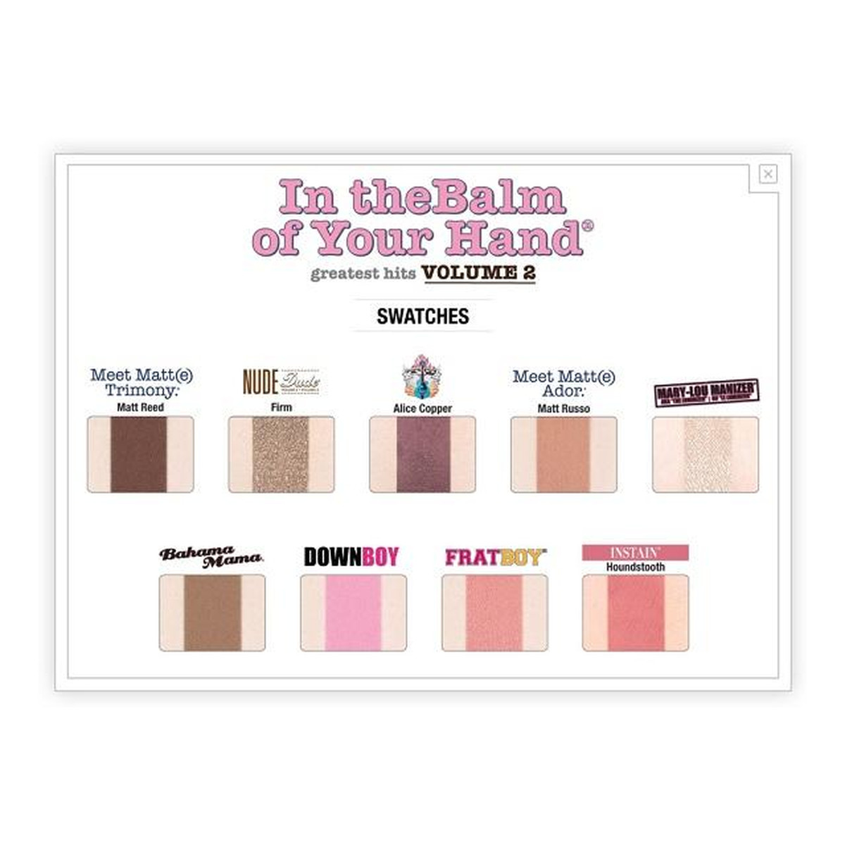 the Balm In The Balm Of Your Hand paleta do makijażu 19g