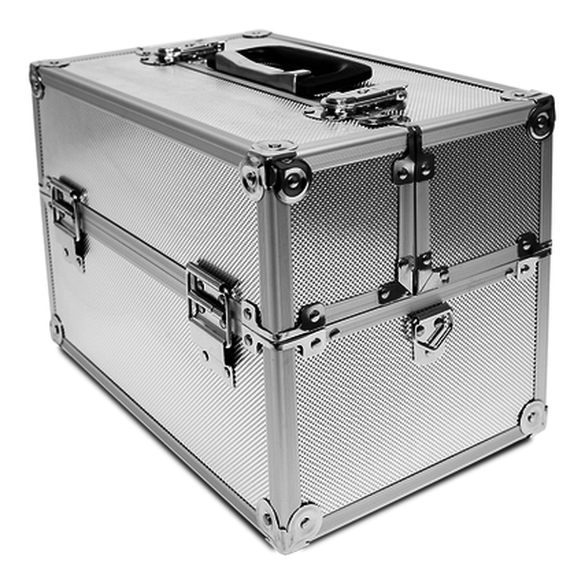 NeoNail Silver Case Kuferek Kosmetyczny Średniej Wielkości XL Srebrny