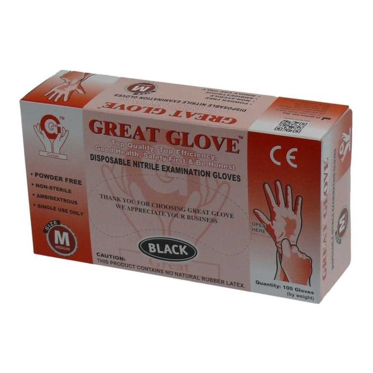 Great Glove Rękawice Diagnostyczne Nitrylowe Bezpudrowe 100szt. Rozm M