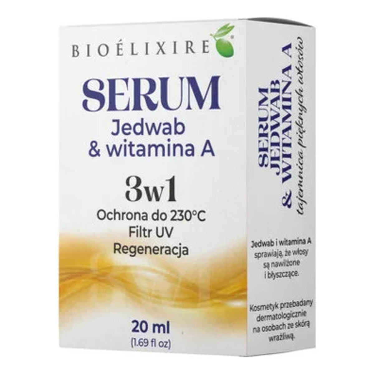 Bioelixire Silk Serum + Vitamina A Nawilżający Jedwab Do Włosów Z Witaminą A 20ml