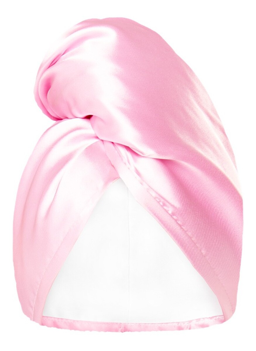 Sport satin hair towel wrap superchłonny dwustronny turban do włosów pink