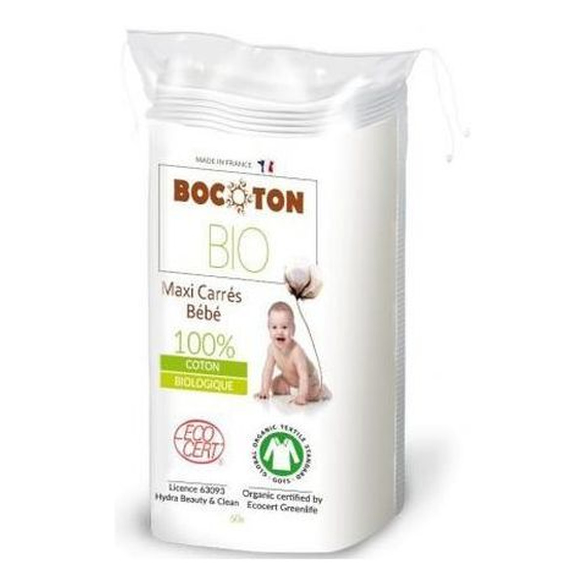 Bocoton Bio Płatki Higieniczne Prostokątne Maxi Dla Dzieci 60szt