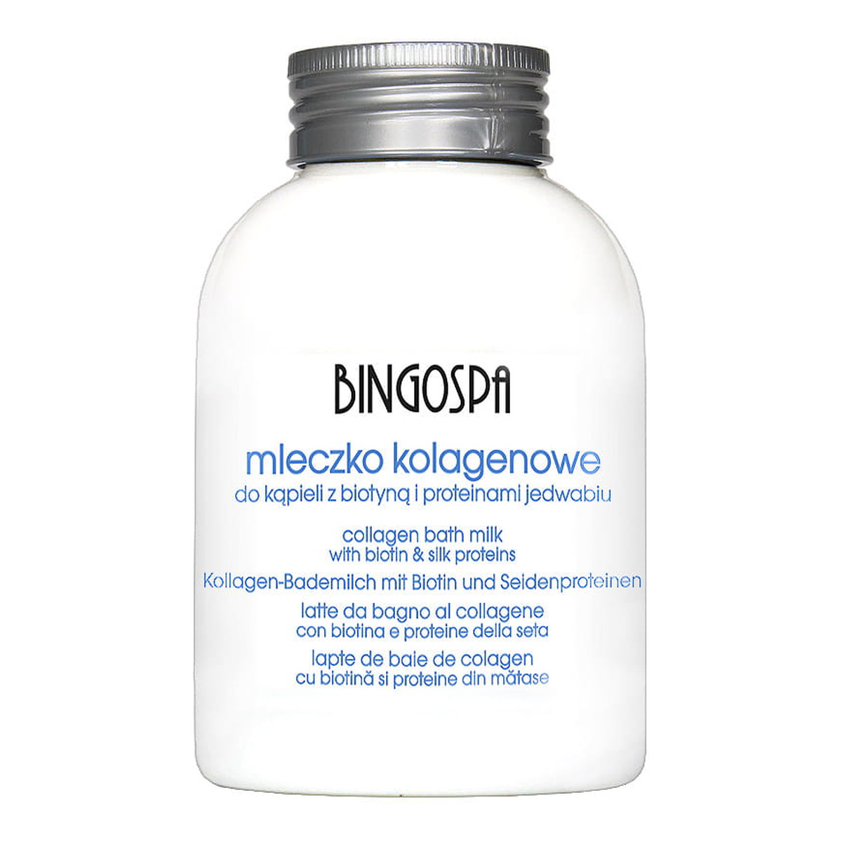 BINGOSPA Mleczko kolagenowe do kąpieli z biotyną i proteinami jedwabiu 500ml