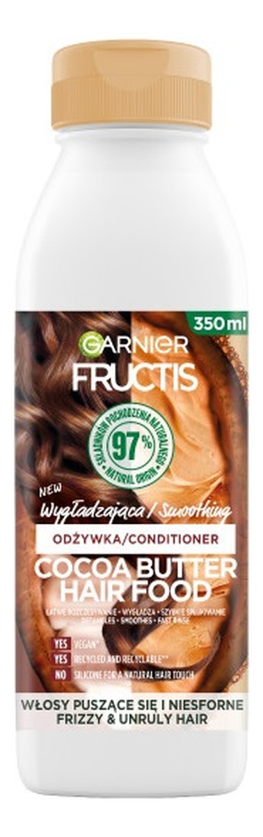 Fructis cocoa butter hair food wygładzająca odżywka do włosów puszących się i niesfornych