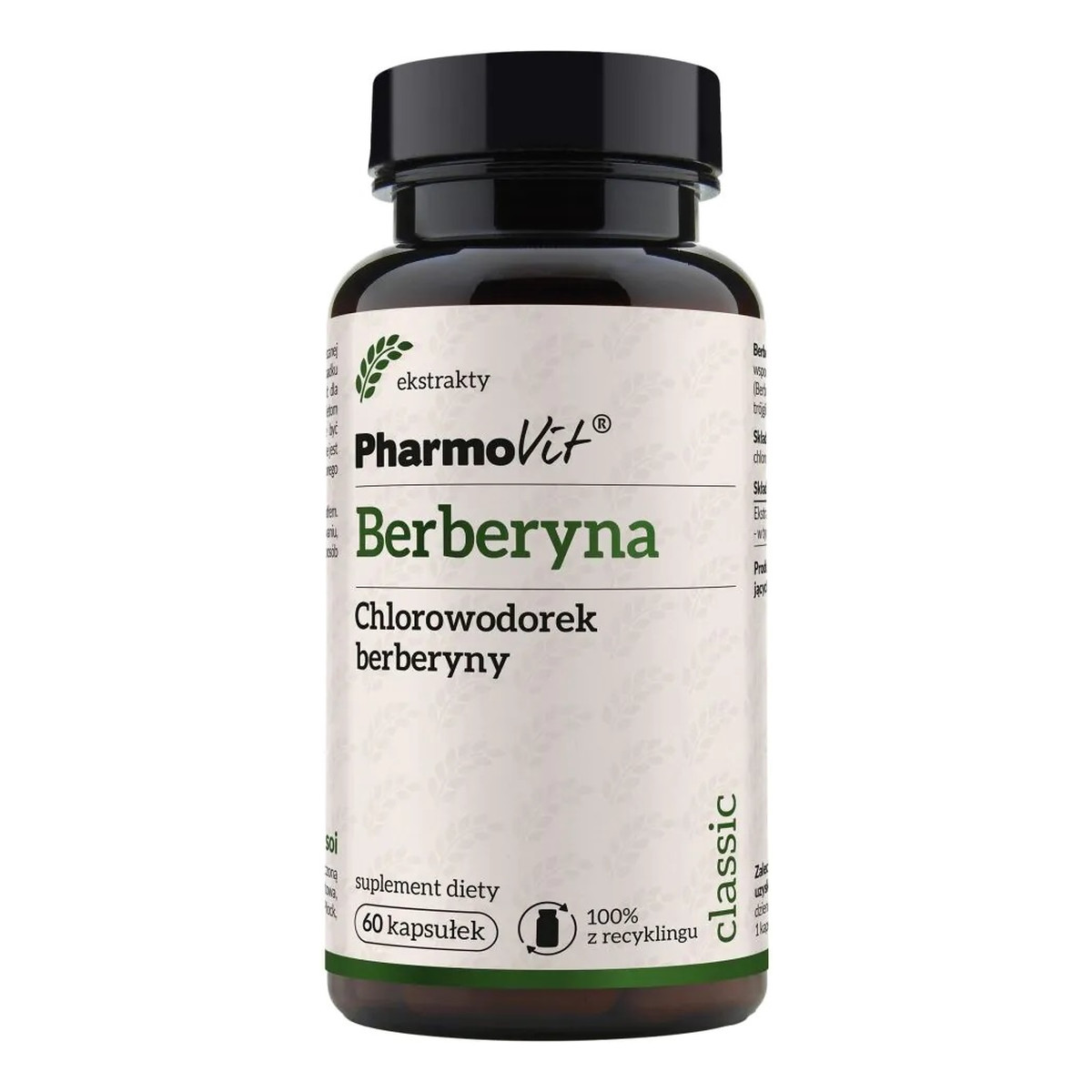 Pharmovit Berberyna Chlorowodorek 388mg berberyny 60 kapsułek