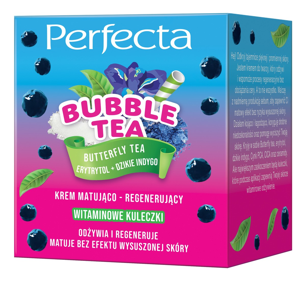 Krem do twarzy matująco-regenerujący butterfly tea, erytrytol + dzikie indygo 50 ml