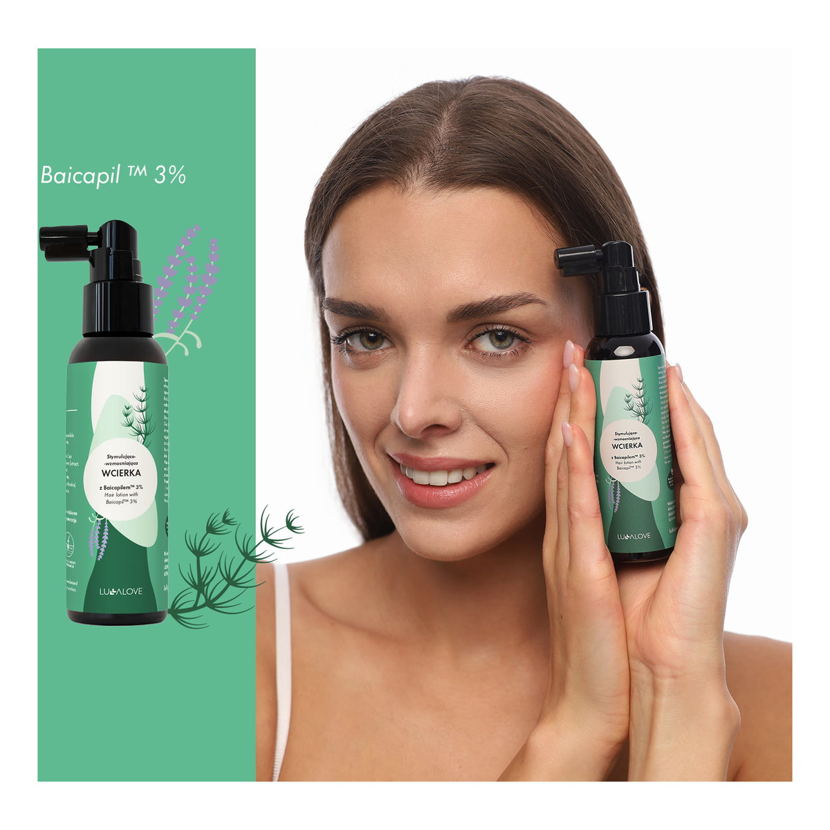 Lullalove Stymulująco-wzmacniająca wcierka z Baicapilem 3% 100ml