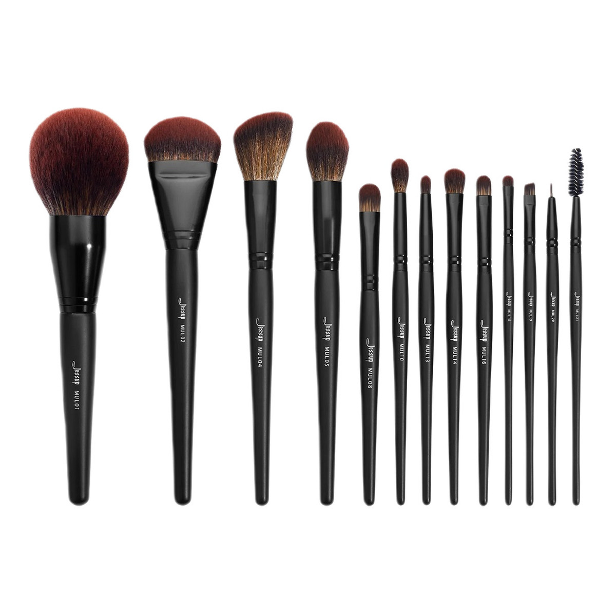 JESSUP Makeup Lover Makeup Brush Collection Zestaw pędzli do makijażu phantom black 13szt.