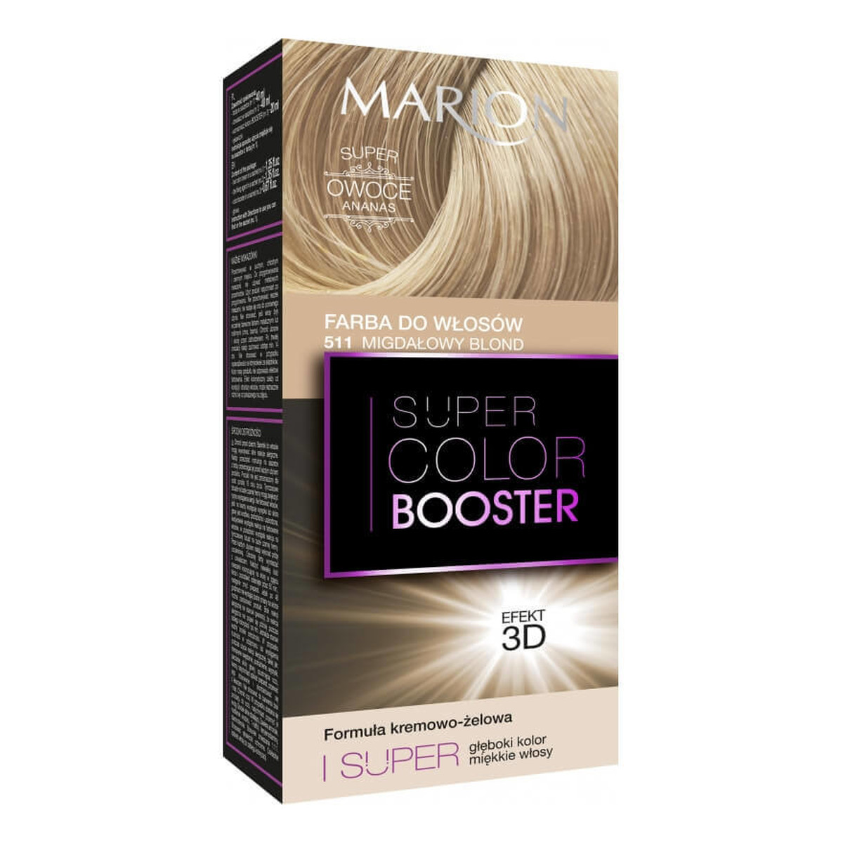 Marion Super Color Booster Kremowa farba do włosów 3D Migdałowy Blond (511)