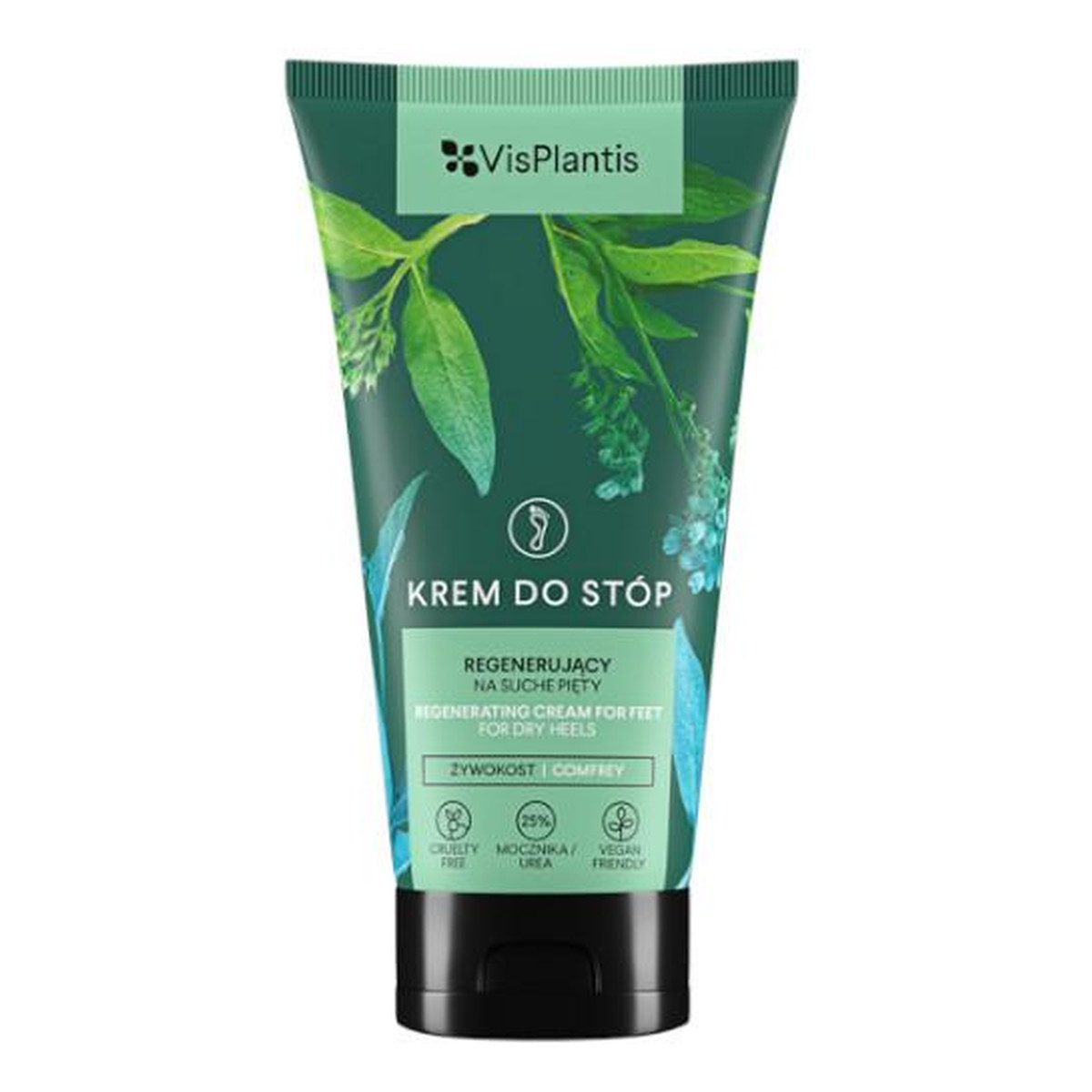 Vis Plantis Regenerujący krem do stóp z żywokostem i mocznikiem, na suche pięty 75ml