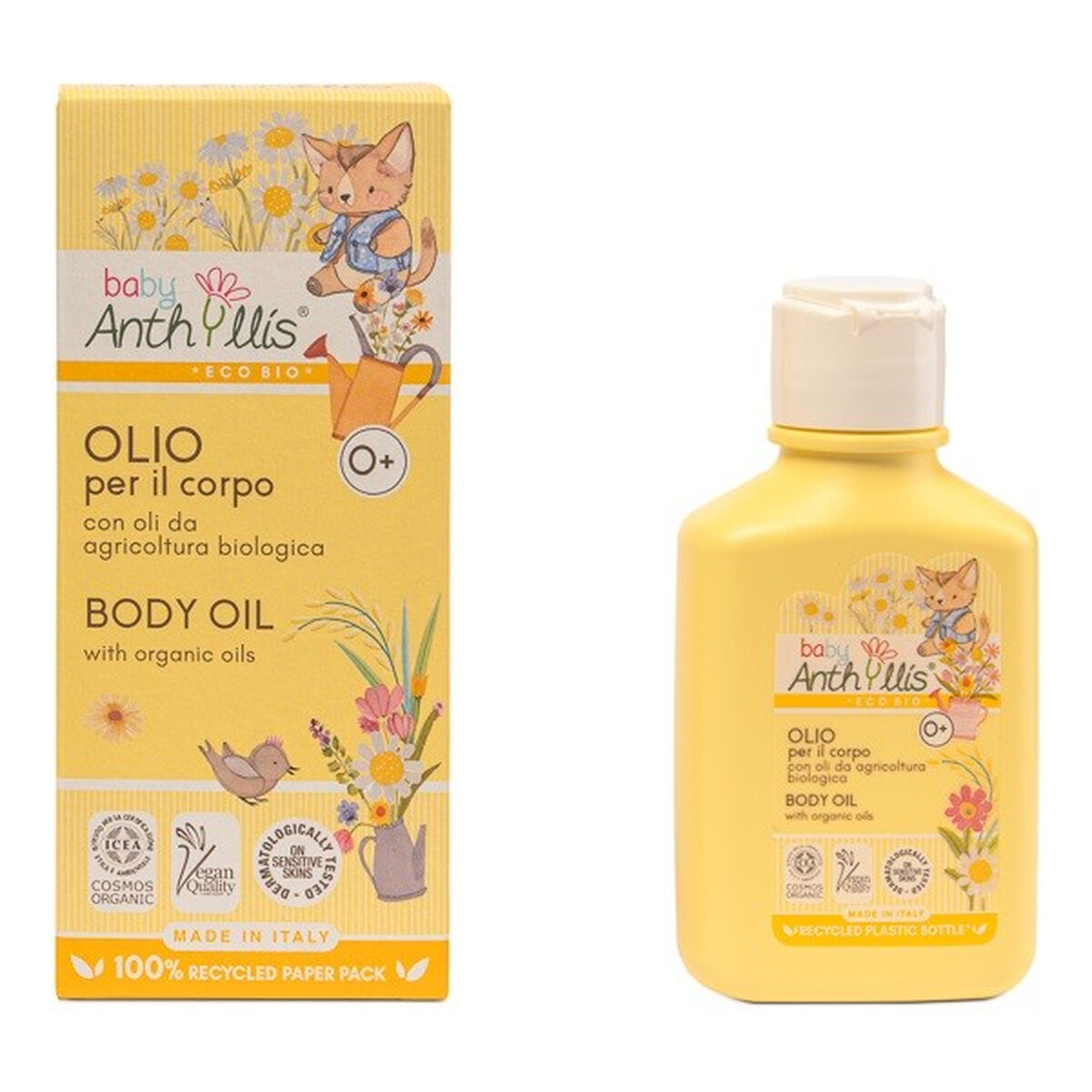 Anthyllis Baby Bio Oliwka olejek do ciała z olejami z rolnictwa ekologicznego 100ml