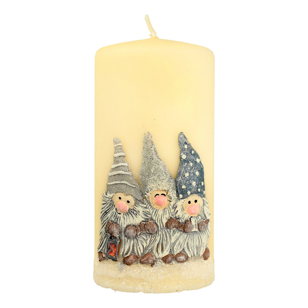 Artman Candles Boże Narodzenie Świeca ozdobna Gnomy - walec średni
