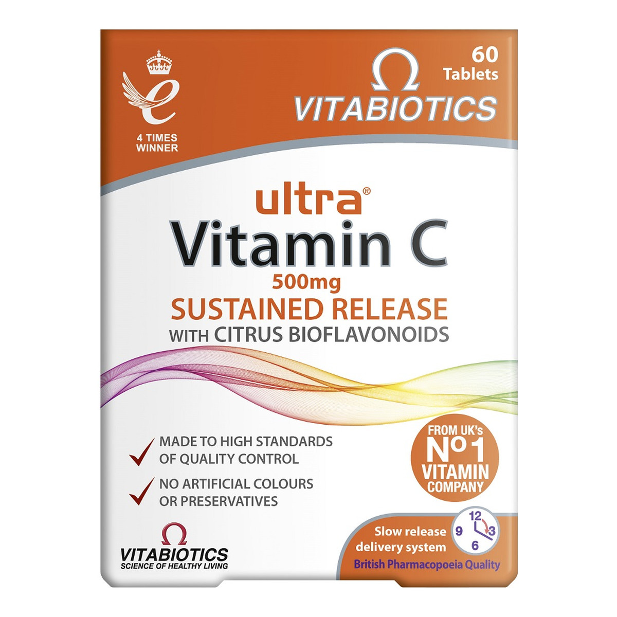 Vitabiotics Ultra vitamin c 500mg suplement diety 60 tabletek