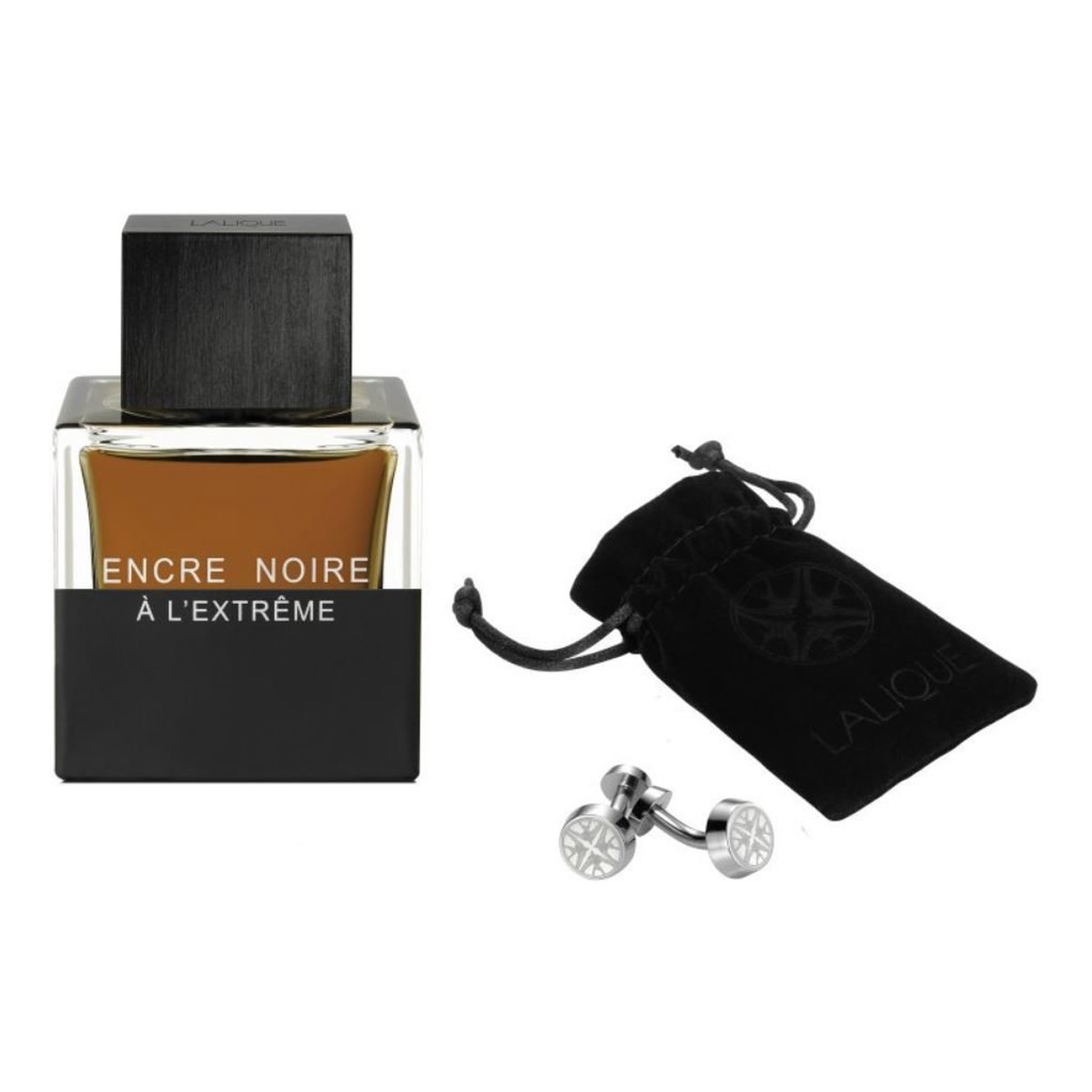 Lalique Encre Noir A L'Extreme Pour Homme Zestaw woda perfumowana spray 50ml + spinki do mankietów