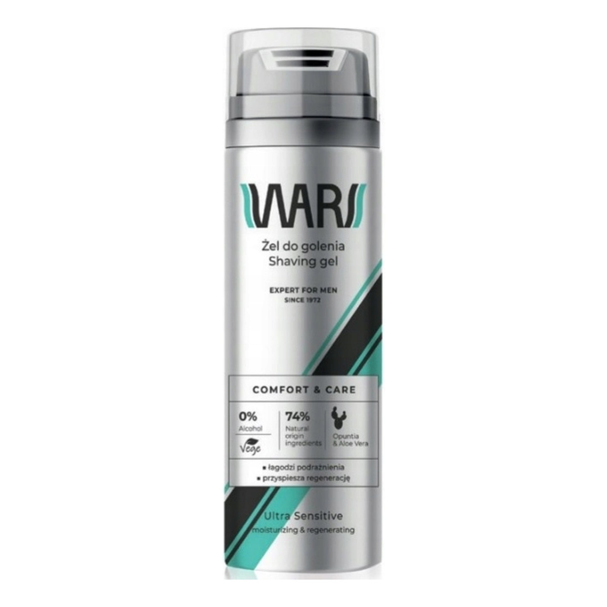 Wars Expert for Men Żel do golenia Comfort & Care - Aloe Vera&Opuntia 200ml