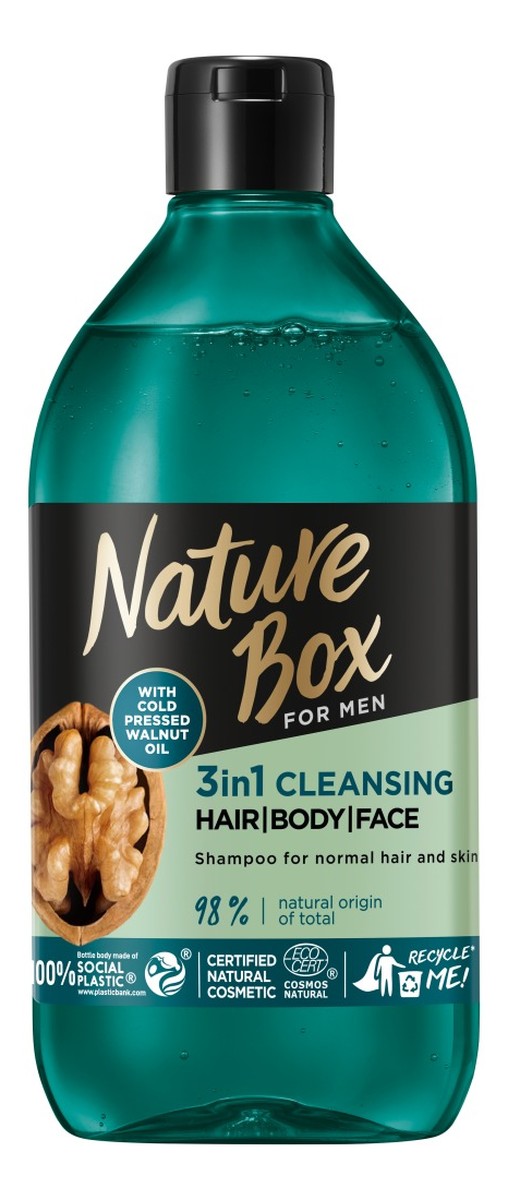 Oczyszczający szampon z formułą 3w1 do włosów twarzy i ciała