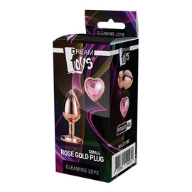 Gleaming love rose gold plug korek analny small