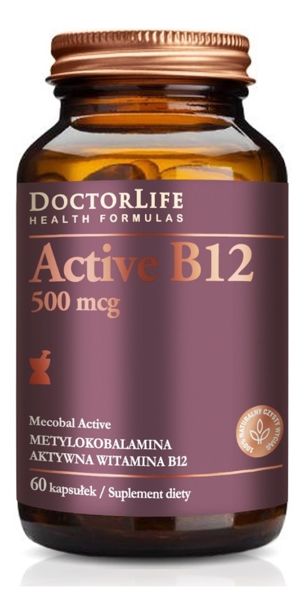 Active b12 aktywna witamina b12 500mg suplement diety 60 kapsułek