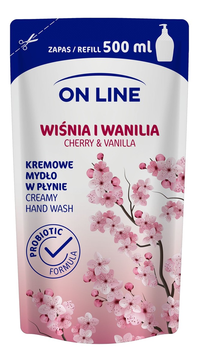 Mydło kremowe w płynie Wiśnia i Wanilia - uzupełnienie