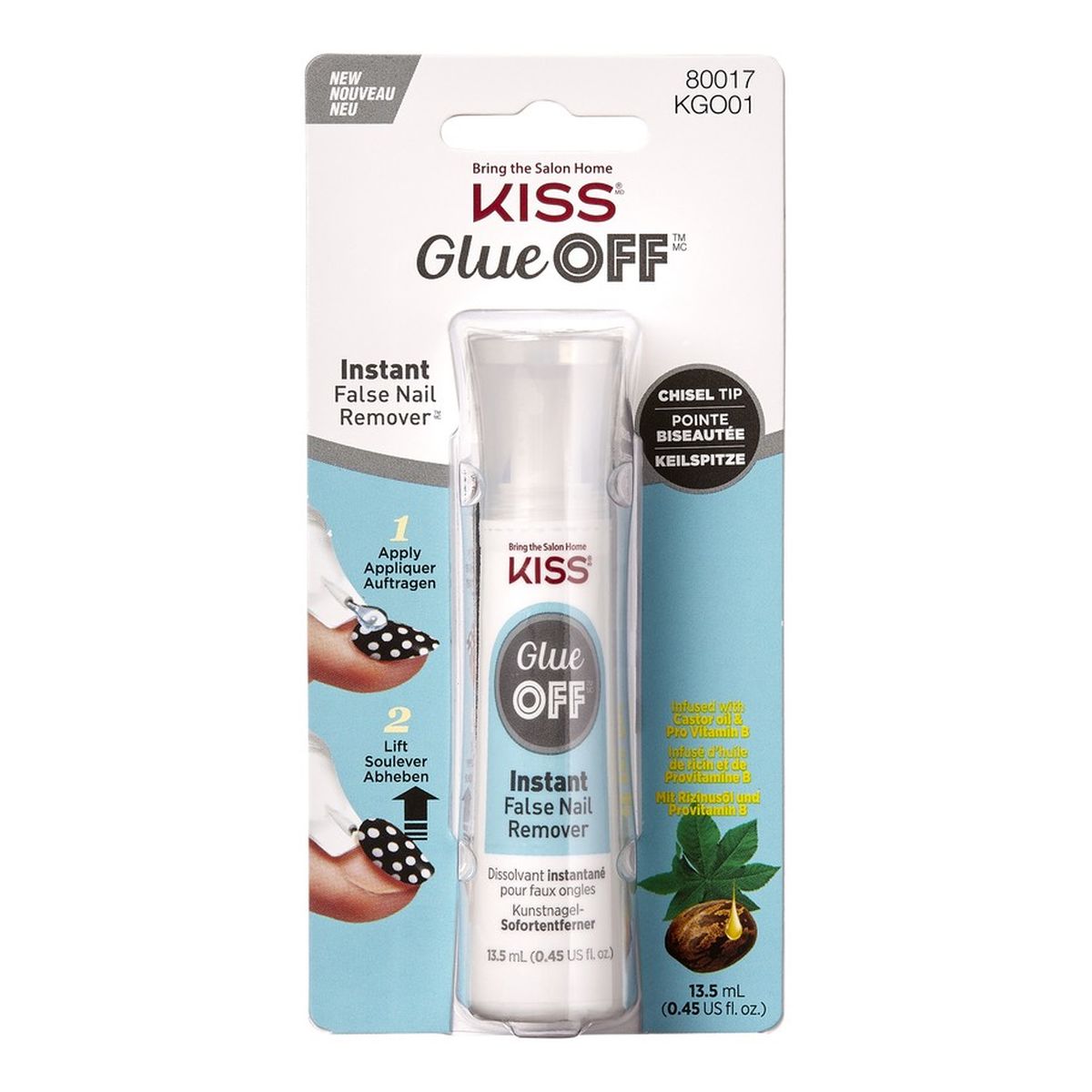 Kiss Zmywacz do usuwania sztucznych paznokci Glue Off False Nail Remover 13ml