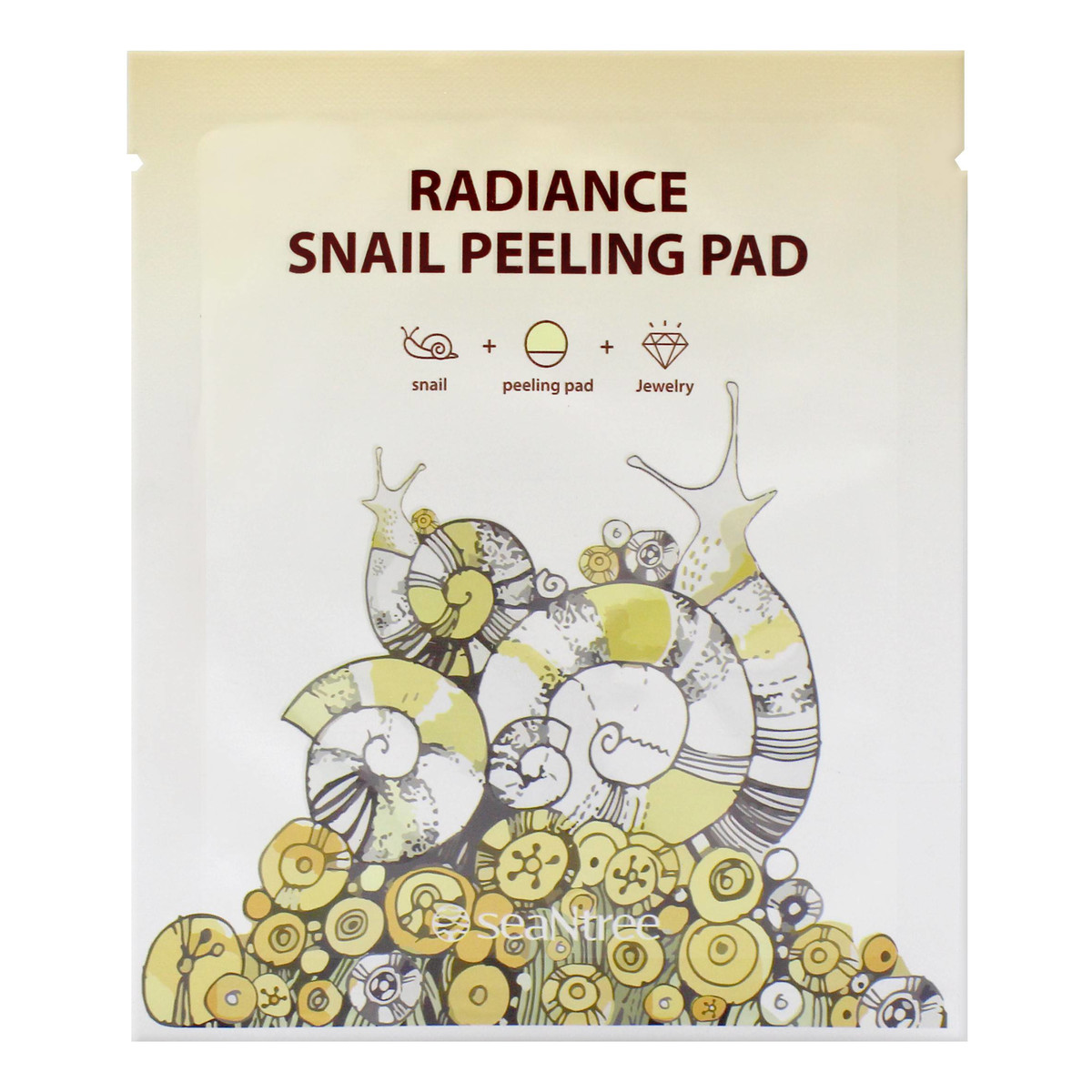 seaNtree Radiance Snail Peeling Pad Oczyszczająco-Peelingujący Wacik Do Twarzy 8ml