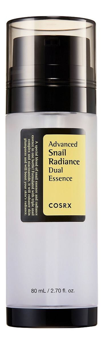 Advanced snail radiance dual essence podwójna esencja z mucyną ślimaka i niacynamidem