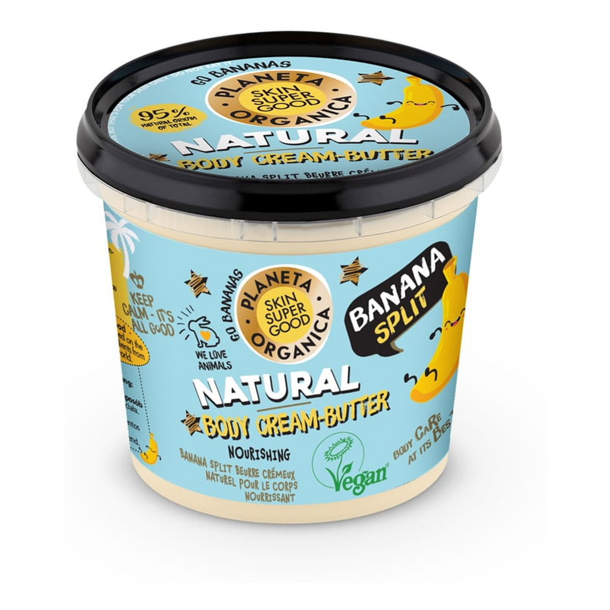 Planeta Organica Skin Super Good Naturalne kremowe masło do ciała Banana Split 360ml