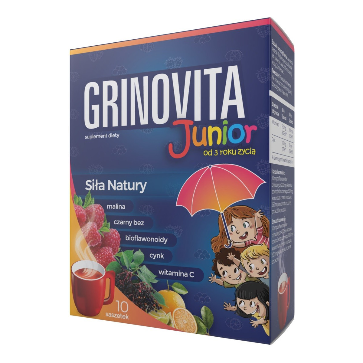 Labovital Grinovita Junior Suplement diety dla dzieci - herbatka 1opakowanie -10 saszetek