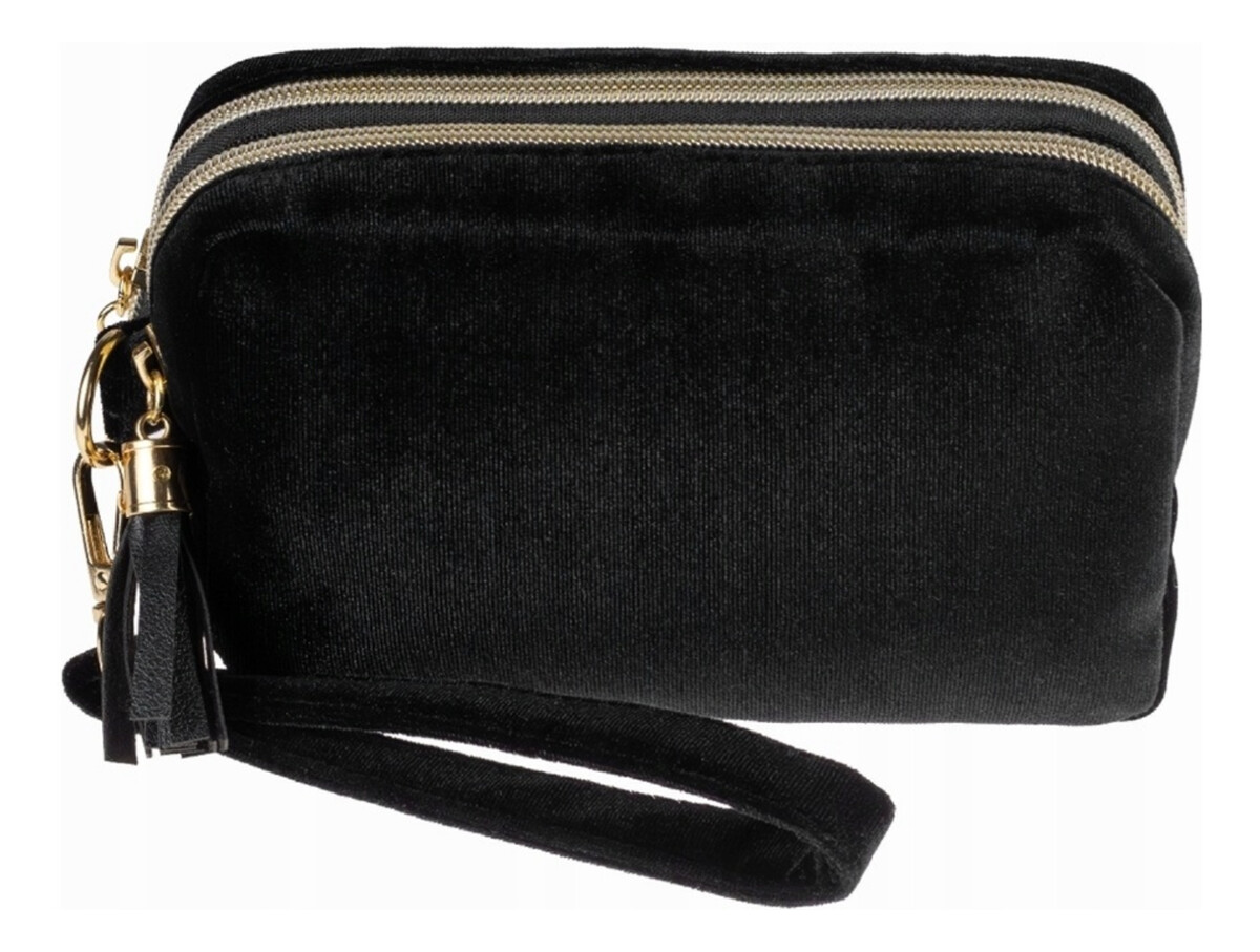 Kosmetyczka dwa suwaki black velvet