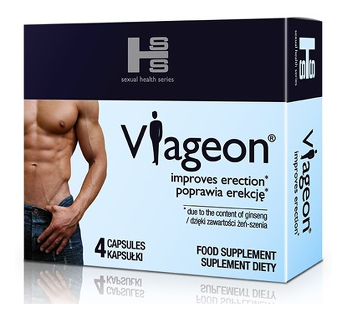 Viageon poprawia erekcję suplement diety 4 kapsułki