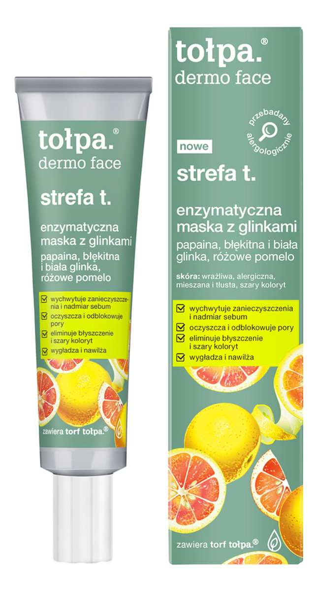 enzymatyczna maska z glinkami