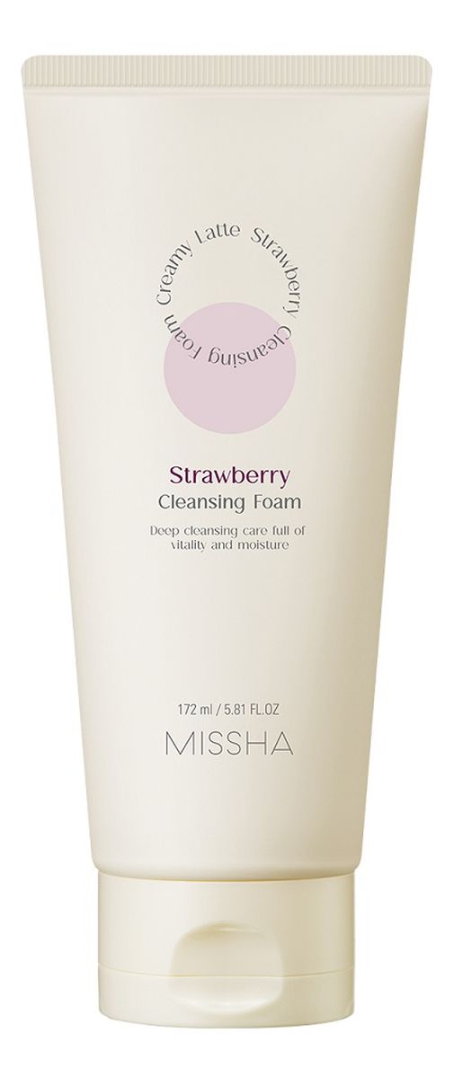 Kremowa pianka oczyszczająca do twarzy strawberry
