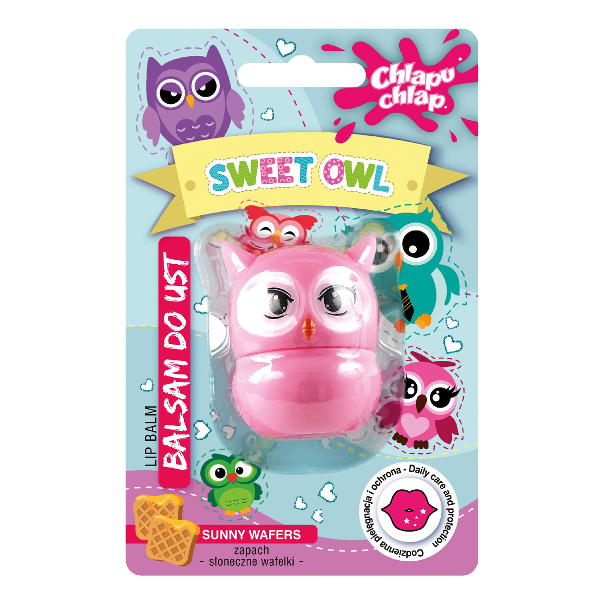 Chlapu Chlap Balsam do ust sweet owl (sowa)-słoneczne wafelki 1szt