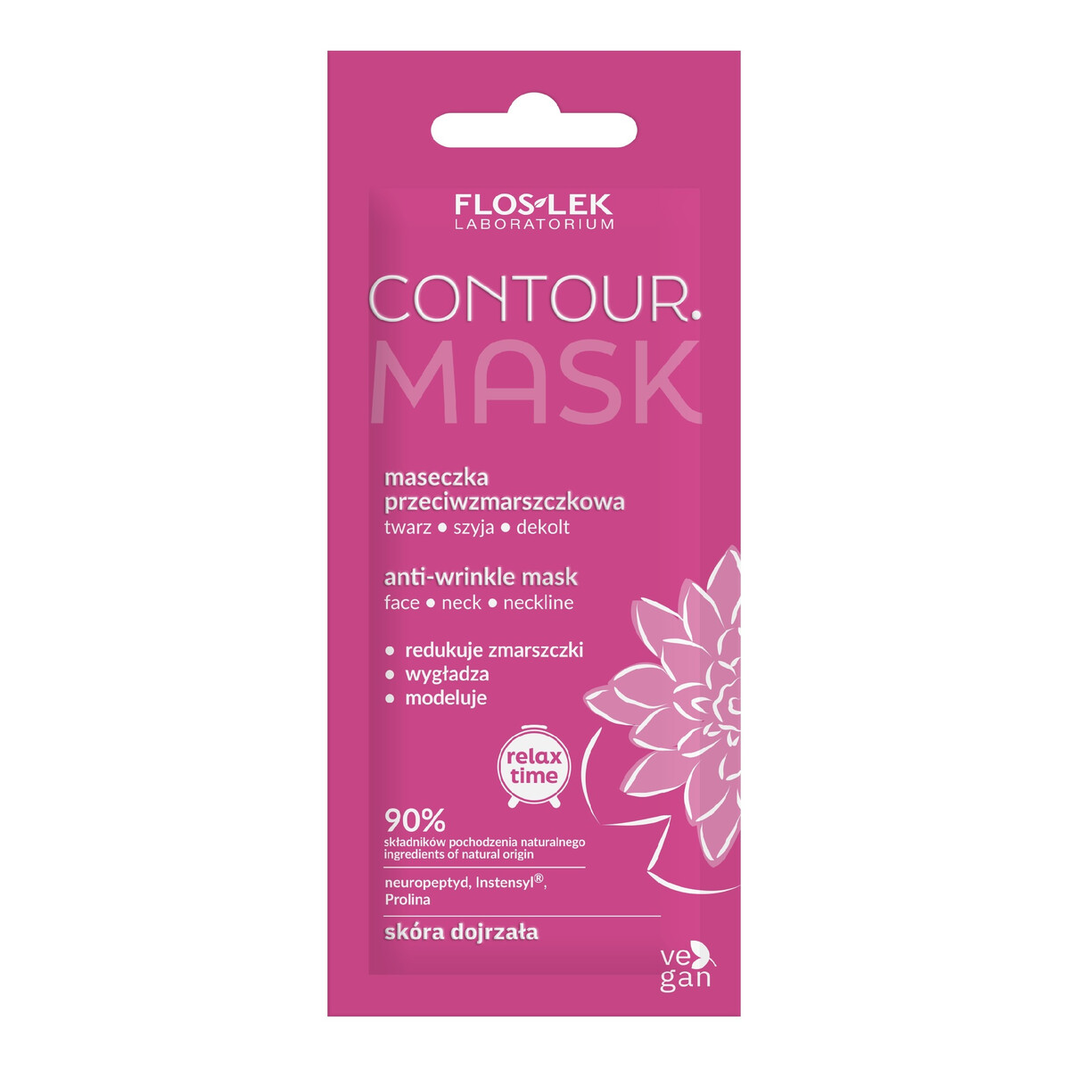 FlosLek Floslek relax time maseczka przeciwzmarszczkowa contour na twarz,szyję i dekolt 6ml