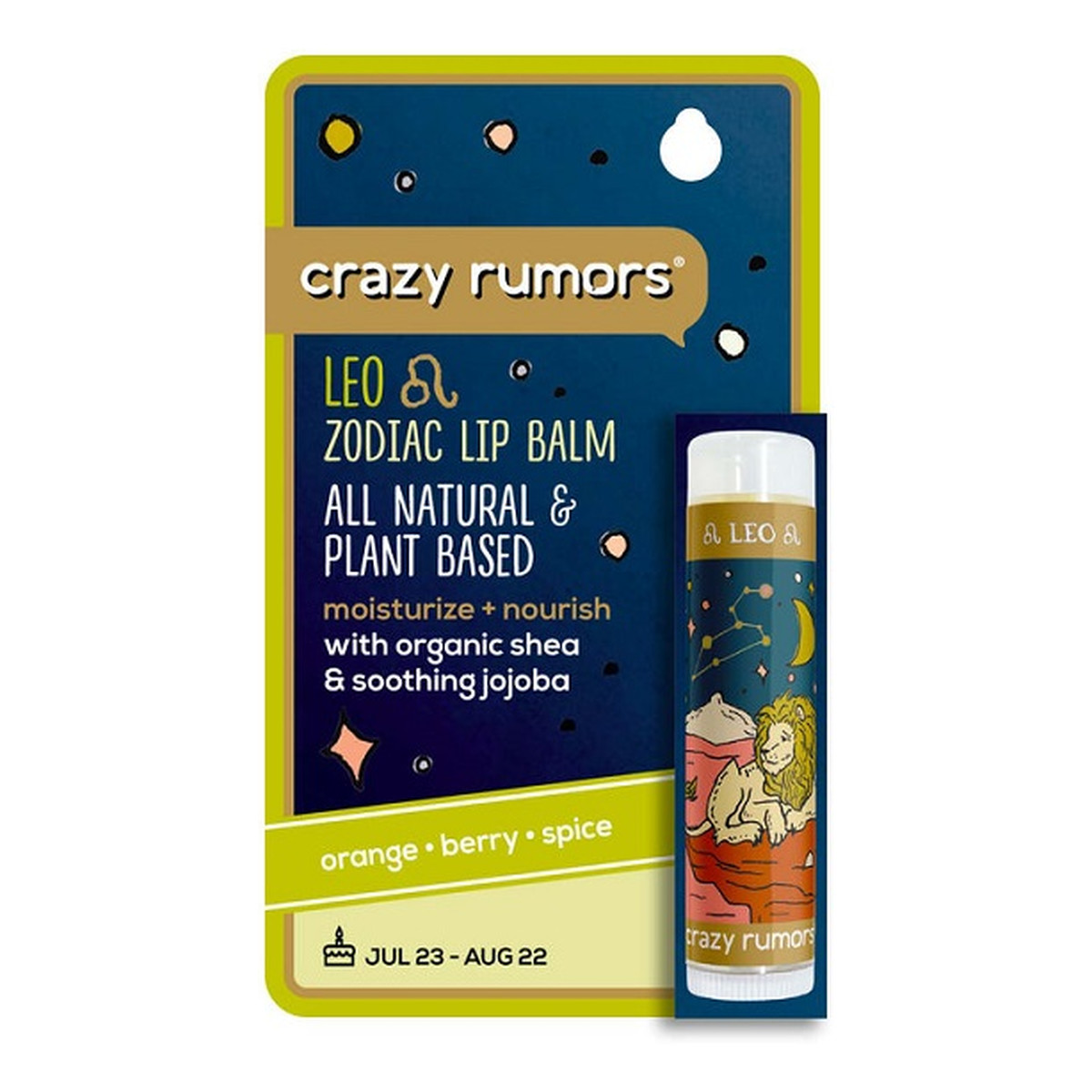 Crazy Rumors Zodiac Lip Balm Naturalny balsam do ust - Lew 4.4ml