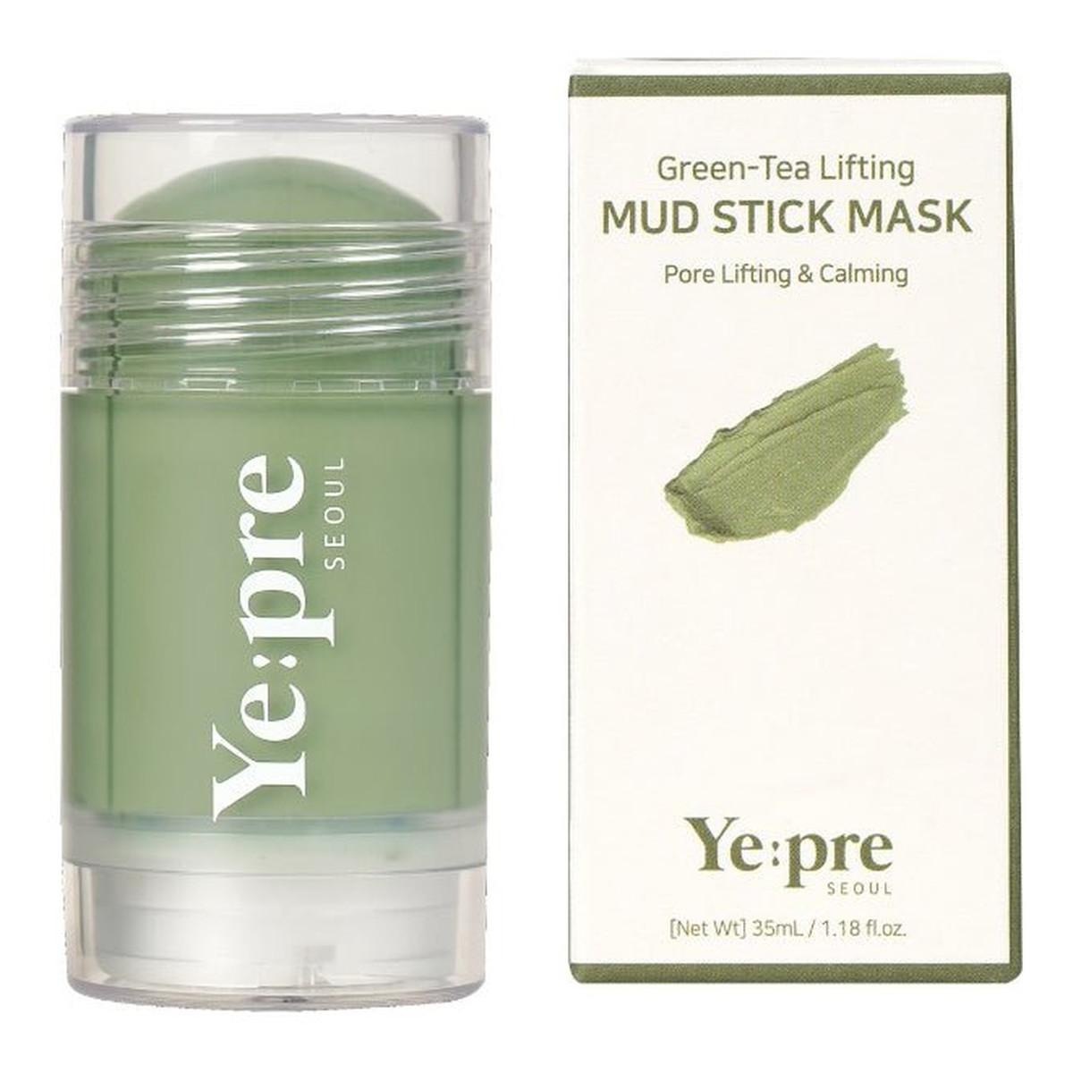 Yepre Green-Tea Mud Liftingująca maska glinkowa w sztyfcie 40g