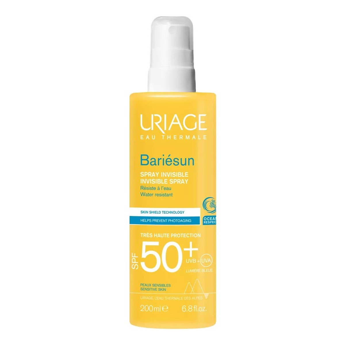 Uriage Bariesun invisible spray wodoodporny spray przeciwsłoneczny spf50+ 200ml