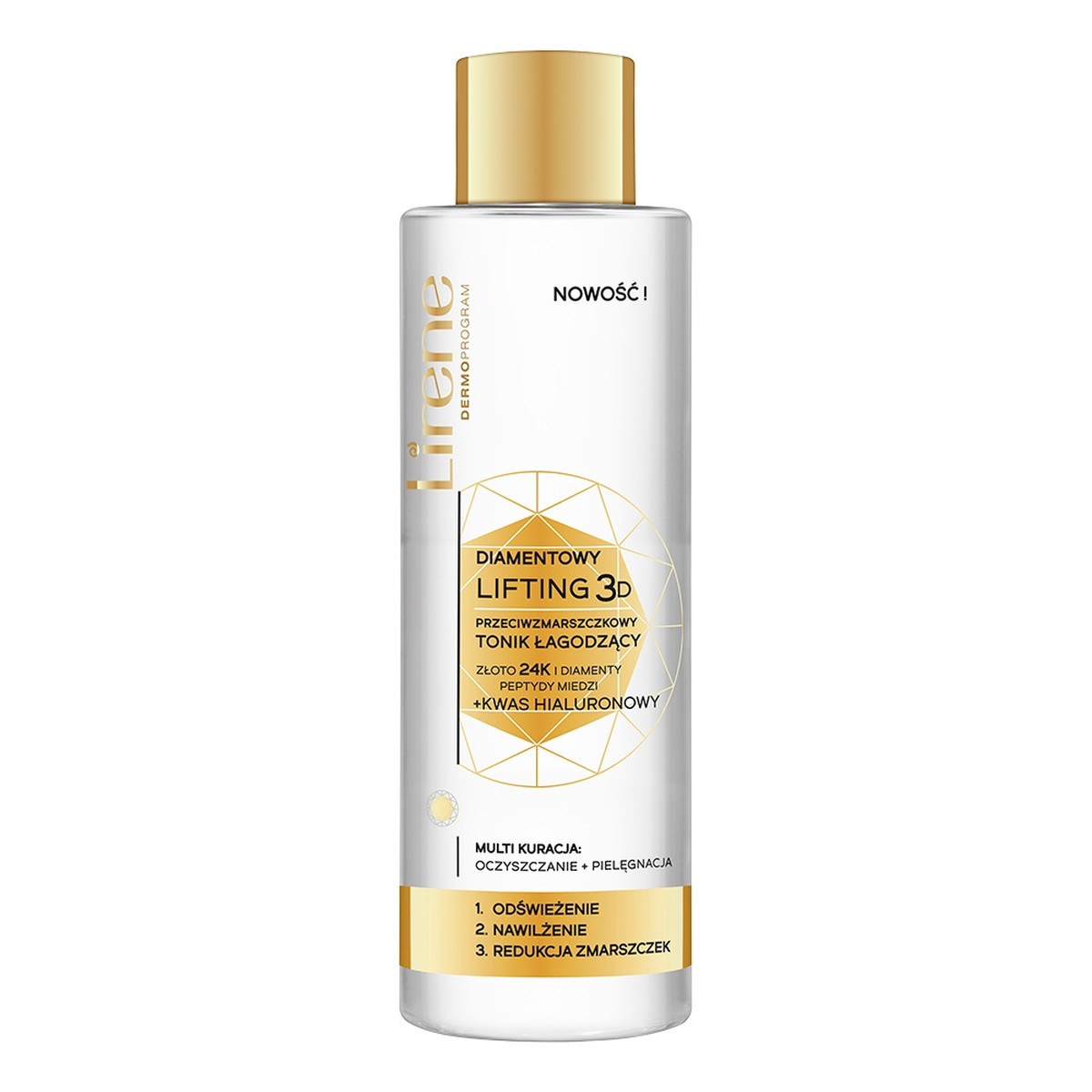 Lirene Diamentowy Lifting 3dD Przeciwzmarszczkowy tonik łagodzący 200ml