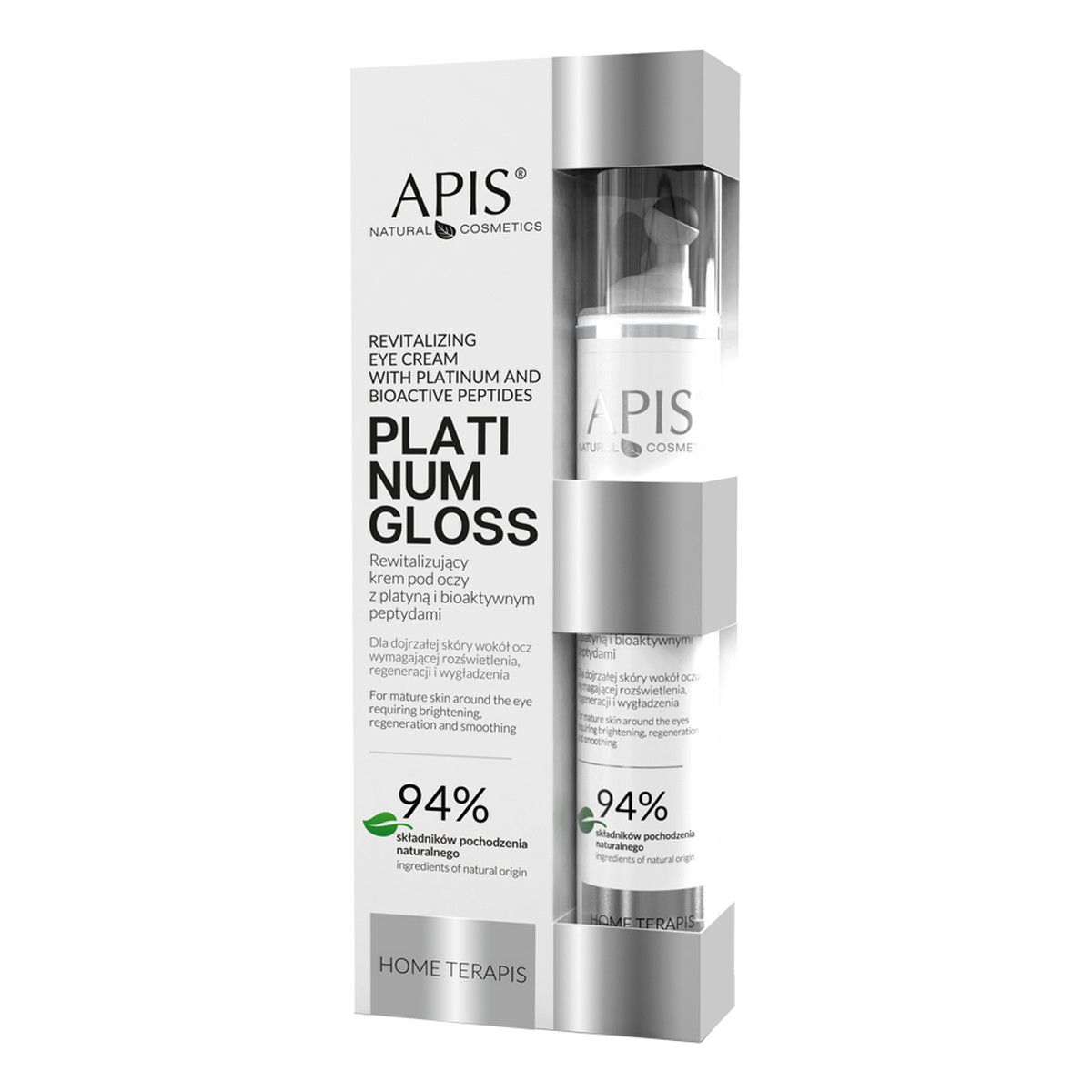 Apis Home TerApis Platinum Gloss Rewitalizujący krem pod oczy z platyną i bioaktywnymi peptydami 10ml