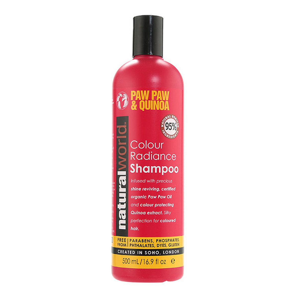 Natural World PAW PAW & QUINOA Szampon chroniący kolor włosów 500ml