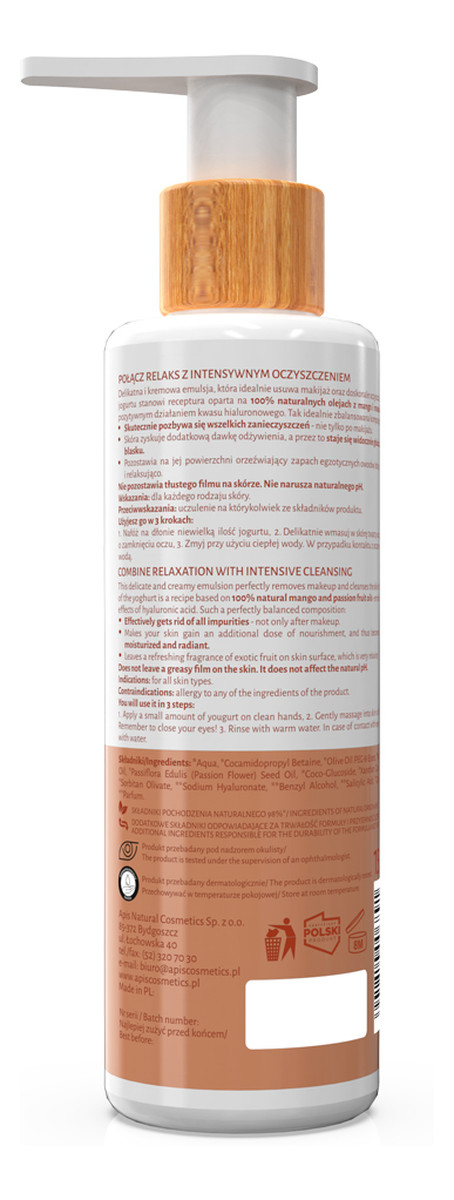 owocowy jogurt do demakjażu i mycia twarzy dla każdego rodzaju skóry