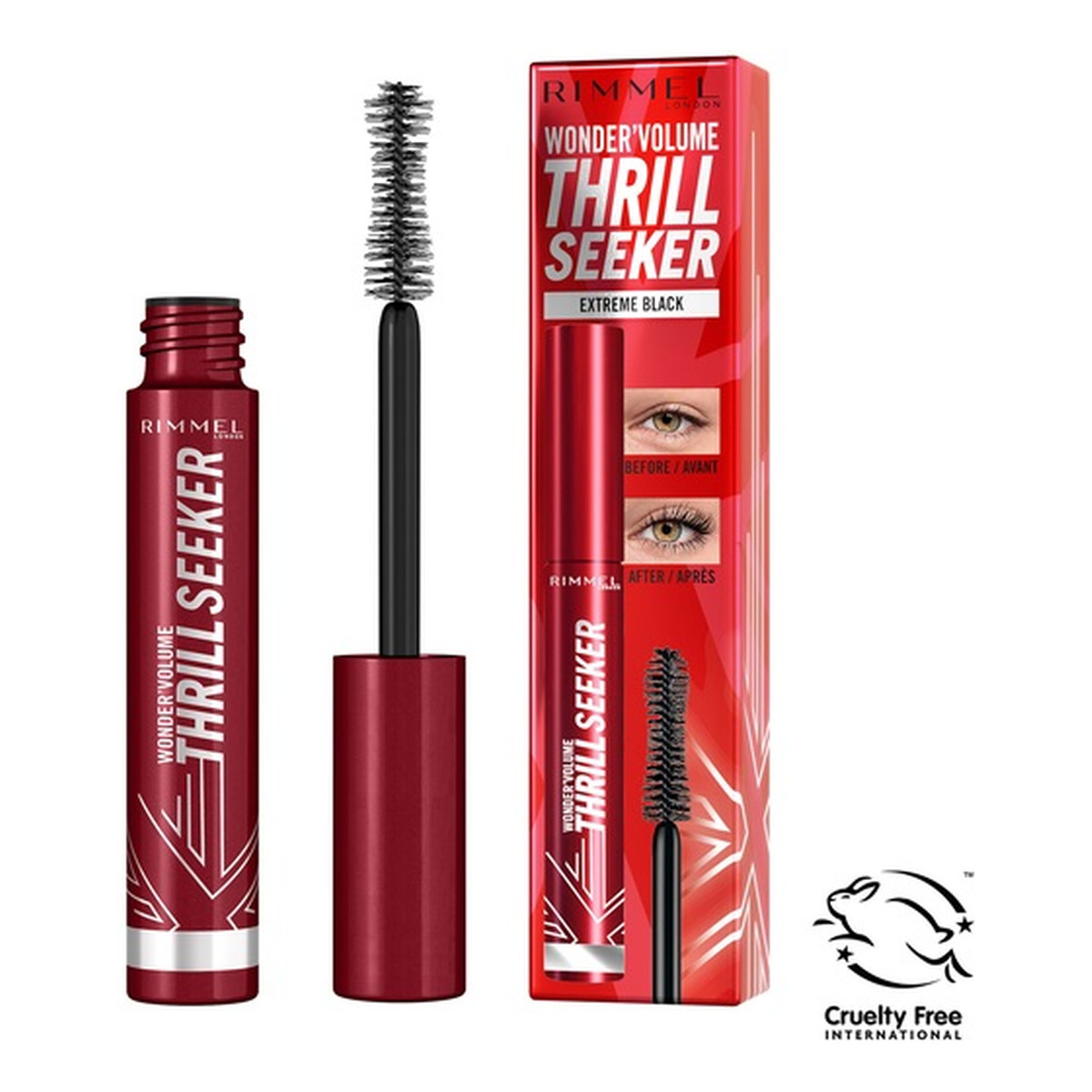 Rimmel Wonder'volume thrill seeker wydłużający i zwiększający objętość tusz do rzęs 001 black 8ml