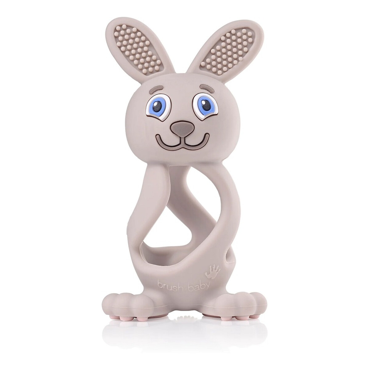 Brush-Baby Bobbie bunny teether zabawka-gryzak dla niemowląt cappuccino grey