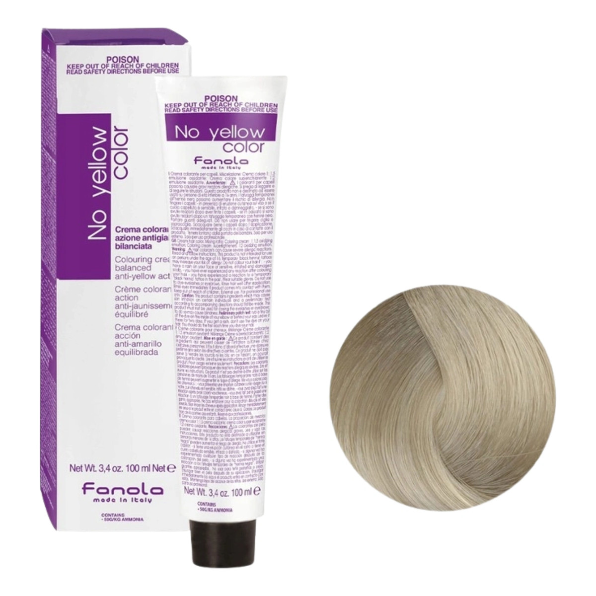 Fanola ICE No Yellow Krem Koloryzujący Do Włosów 100ml