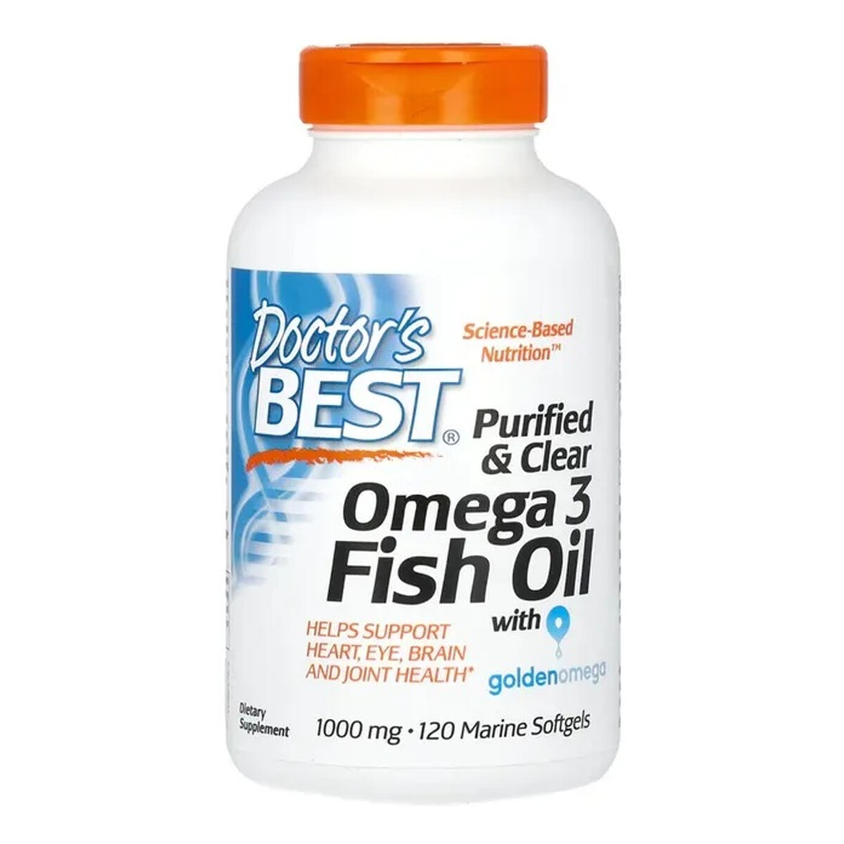 Doctor's Best Purified clear omega 3 fish oil 1000 mg suplement diety 120 kapsułek