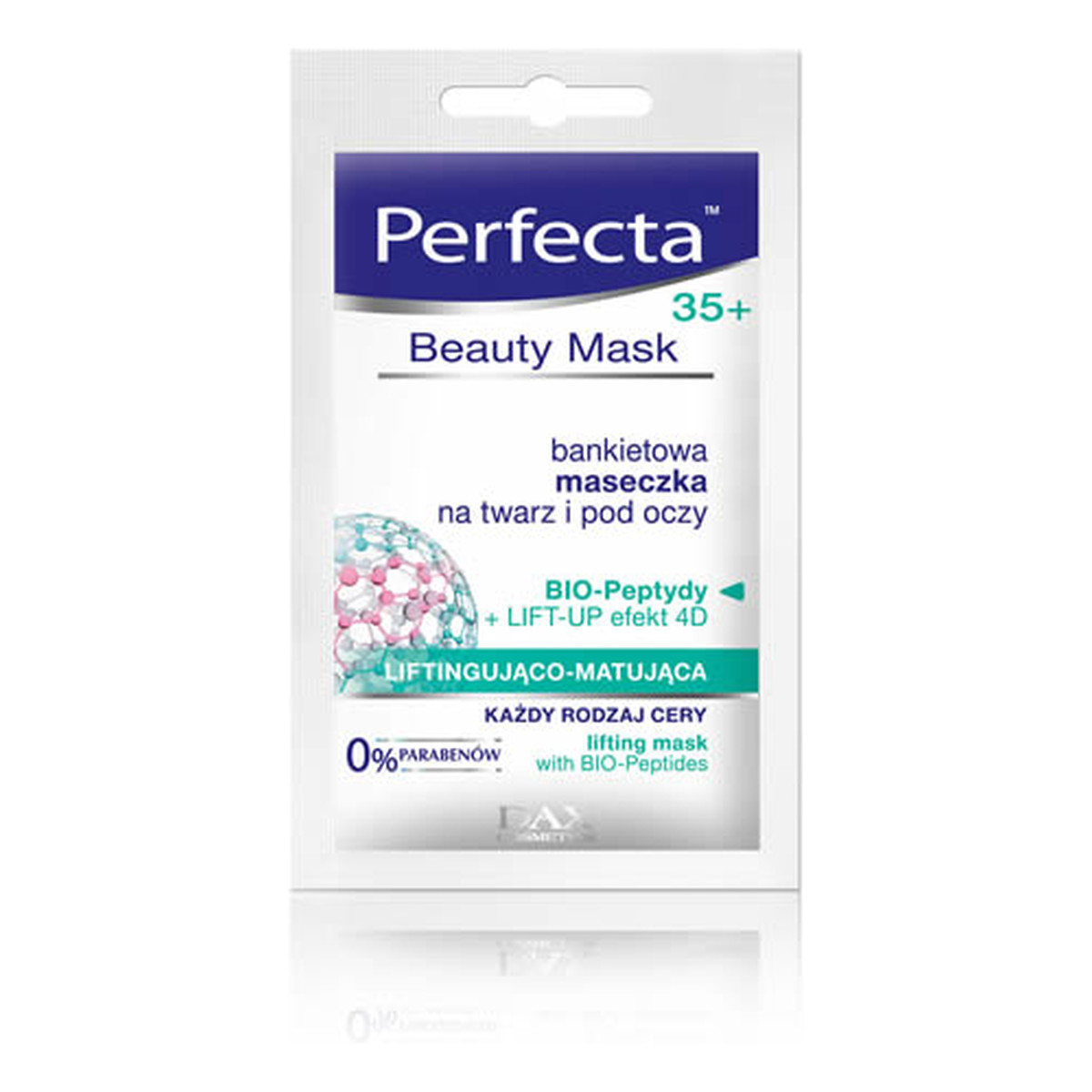 Perfecta Beauty Mask 35+ Maseczka Na Twarz i Pod Oczy Liftingująco-Matująca 8ml